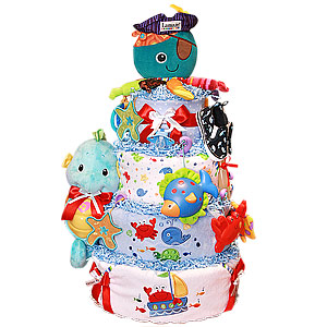 Captain Calamari Diaper Cake