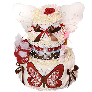 CoCaLo Butterfly Diaper Cake