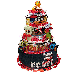 Pirate Diaper Cake