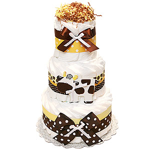 Farm Cow Decoration Diaper Cake