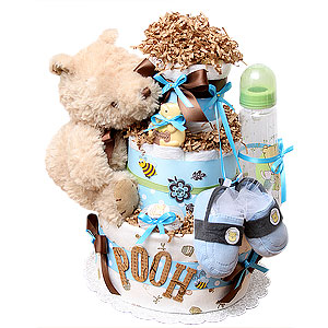 Classic Pooh Boy Diaper Cake
