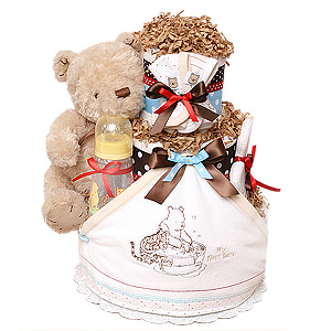 Classic Pooh My First Bath Diaper Cake