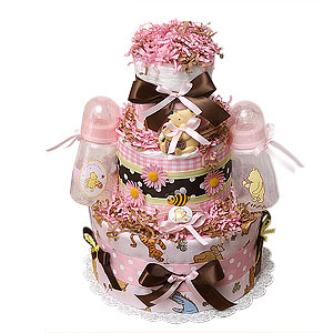 Classic Pooh Girl Diaper Cake