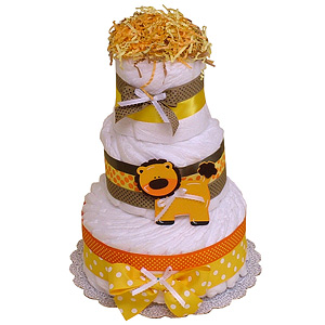 Jungle Lion Decoration Diaper Cake