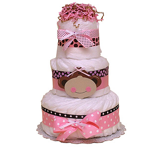 Jungle Monkey Decoration Diaper Cake