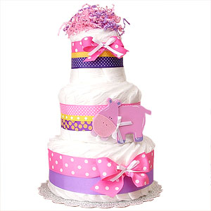 Hippo Decoration Diaper Cake