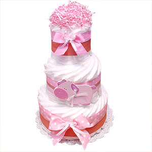Farm Pig Decoration Diaper Cake