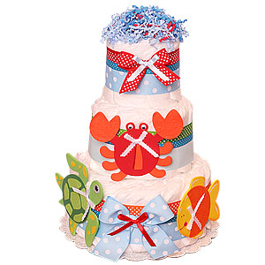 Sea Animals Decoration Diaper Cake