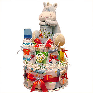 Cute Dinosaur Diaper Cake
