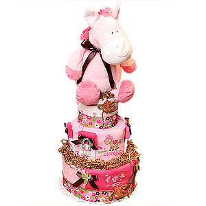 Funny Cowgirl Diaper Cake