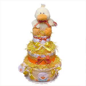 Fuzzy Duckling Diaper Cake