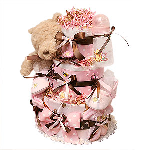 Classic Pooh Girl Diaper Cake II