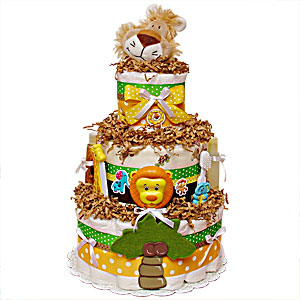 Hiding Lion Diaper Cake
