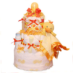 Neutral Duck Diaper Cake