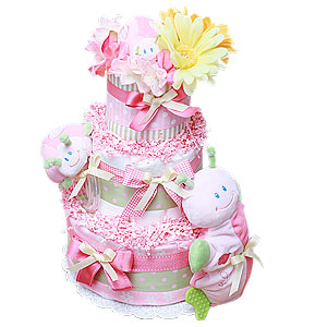Lady Bug's Life Diaper Cake