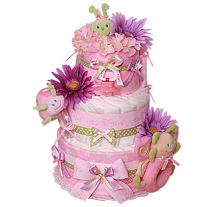 It's a Girl Bugs Custom Diaper Cake