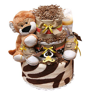 Safari Tiger Diaper Cake