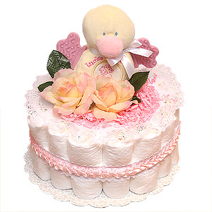 Little Pink Duck Diaper Cake