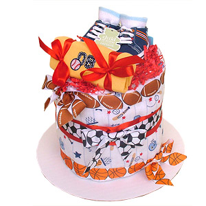 Sport Bucket Diaper Cake