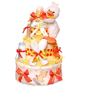 Too Cute Neutral Duck Diaper Cake