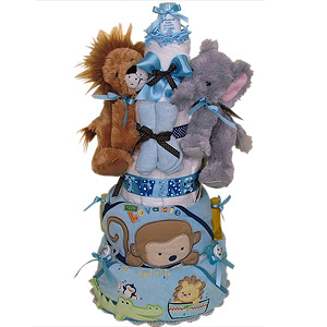 Jungle Safari Twins Diaper Cake