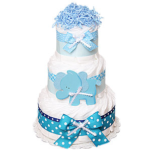 Jungle Elephant Decoration Diaper Cake