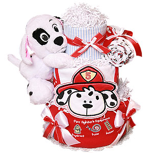 Firefighter Diaper Cake