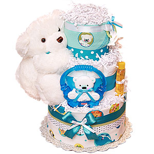 Fisher Price Polar Bear Diaper Cake