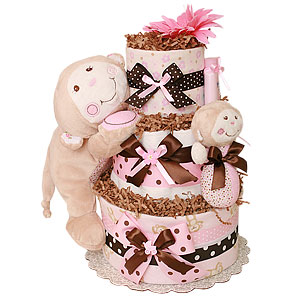 Little Cutie Monkey Diaper Cake