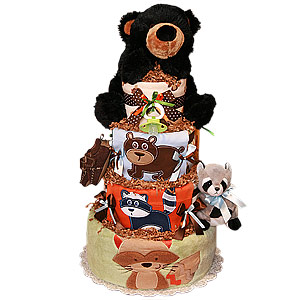 Forest Friends Diaper Cake