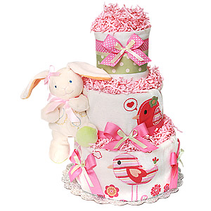Organic Bunny Diaper Cake