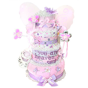 You Are Heaven Sent Butterfly Diaper Cake