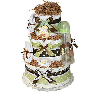 Classic Pooh Neutral Diaper Cake