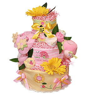 I am a Little Lady LadyBug Diaper Cake