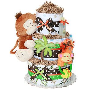 Hanging Monkey Diaper Cake