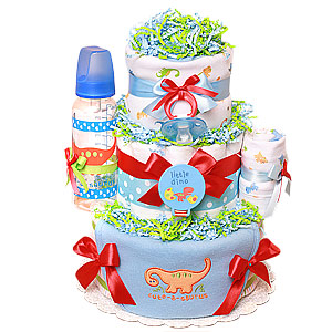 Little Cute-a-saurus Dinosaur Diaper Cake