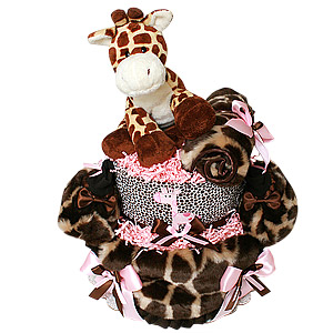 Luxe Giraffe Couture Diaper Cake