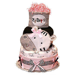 Melissa Zebra Diaper Cake