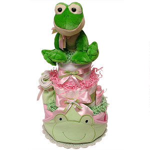 FROG Diaper Cake for a GIRL