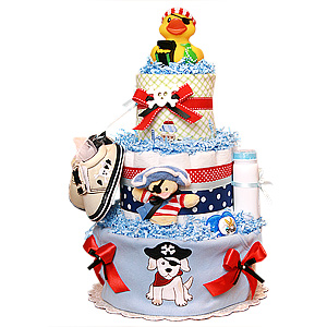 Pirate Ship Diaper Cake