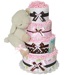 Sleeping Lamb Diaper Cake