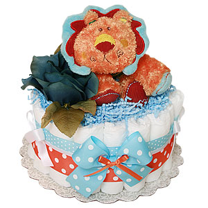 Little Orange Lion Diaper Cake