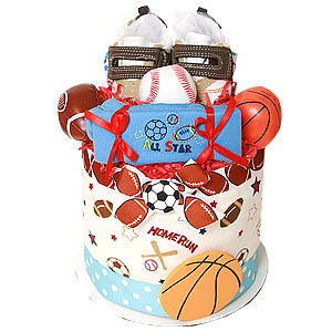 Little All Star Sport Bucket Diaper Cake