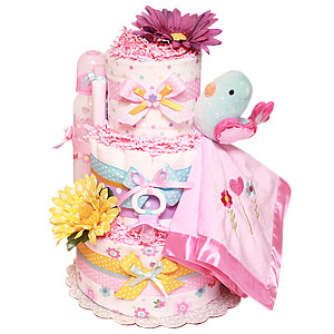 Spring Bird Diaper Cake