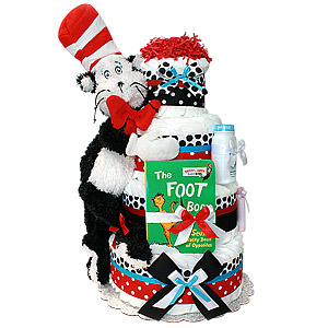 The Cat in the Hat Diaper Cake