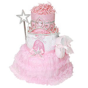 Ballerina Slippers Diaper Cake