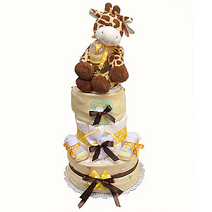 Yellow Giraffe Diaper Cake